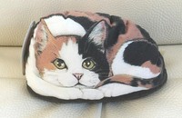 Coussin chat tricolor butoir de fenêtre