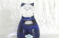 Chat bleu et transparent en verre ART GLAS