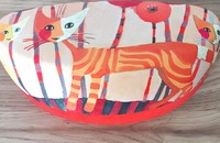 Rosina Wachtmeister Etui à lunettes XL chats "Cats red flowers"