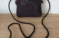 Petit sac bandoulière QUIBE "Chat Noir" 