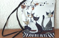Rosina Wachtmeister petits sac bandoulière chats "Sepia"