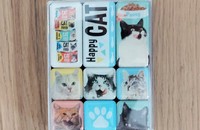 9 Magnets Happy Cat collection nostalgie