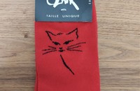 Chaussettes avec tête de chat Noir Clair