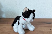 Chaton tout doux en peluche "noir & blanc" de Ganz