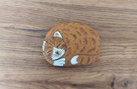 Galet chat roux