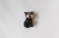 Broche petit chat noir 