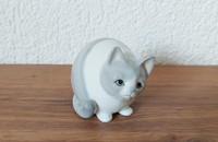 Harvey Knox vintage chat rond gris-blanc