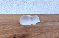 Petit chat vintage Franklin Mint en verre satiné 19