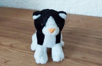 Petite peluche chat noir et blanc
