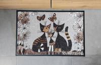 Rosina Wachtmeister tapis paillasson chats "Gatti con fiori"
