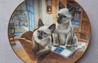 Assiette de collection "Chatons dans berceau" Kits in A Cradle