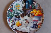 Assiette de collection chats "Emily & Alice in a Jam"