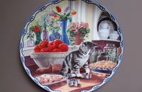 Assiette de collection chats "Harriet's Loving Touch"