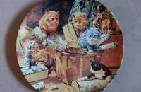 Assiette de collection chats Kattrakande i spisen