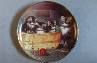 Assiette de collection chats Kittens in a Basket