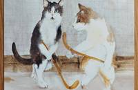 Grande carte postale chats Dédé Moser 3