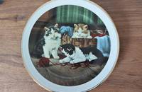 Assiette de collection de Limoges avec chats