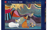 Rosina Wachtmeister HEYE puzzle 1000 chats Yellow Ribbon