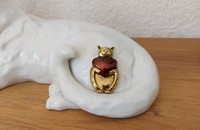 Broche Chat avec coeur
