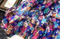 Grande écharpe avec chats multicolores I