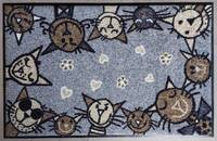 Tapis paillasson chats lavable Cercle de chats
