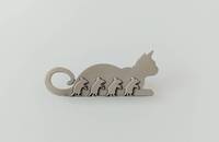 Broche JJ Jonette Chat avec 4 souris