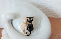Broche chats black & withe