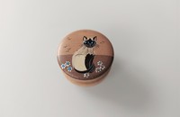 Petite boite en bois avec chat siamois