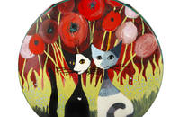 Vase chats Rosina Wachtmeister Innamorati tra i papaveri