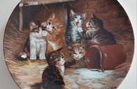 Assiette de collection chats La mésaventure