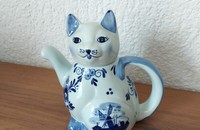 Théière chat delfstblau