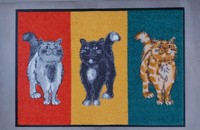 Tapis paillasson wash & dry chats Cuddly Cats