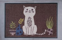 Tapis paillasson wash & dry chats Content Cat