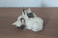 2 chats siamois Royal Doulton England
