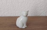 Petit chat blanc assis