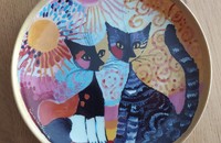 Assiette chats Rosina Wachtmeister Harmonie à la lumière du soleil