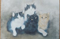 Carte postale d'art chats Dédé Moser Les chatons sont toujours mignons