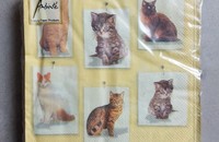 Seviettes avec images de chats