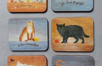 6 Sous-verres JASON avec 6 Chats différents