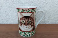 Tasse Noël avec 2 têtes de chat différentes