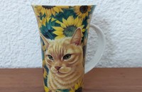 Tasse 2 chats dans champ de tournesols