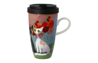 Rosina Wachtmeister chats Mug avec couvercle Lestate in giardino