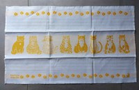 Linge de cuisine chats jaunes
