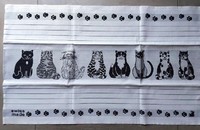 Linge de cuisine chats noirs