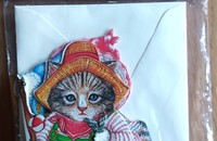 6 cartes cadeau pliantes chats Kitty Cucumber