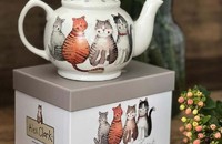 Alex Clark Petite Théière chats Marvellous Moggies