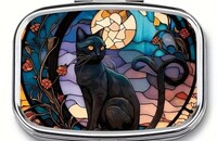 Boîte à pilules chat noir