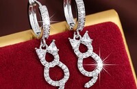 Boucles d'oreilles élégantes chats 