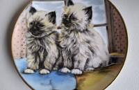 Assiette de collection Kaiser chatons
