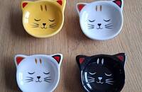 4 Petites assiettes tête de chat